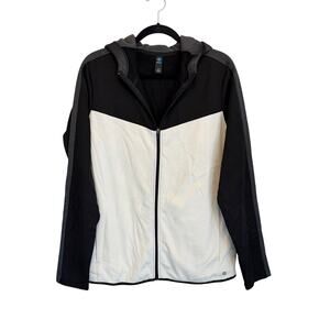 Etonic Fleece Full Zip Hoodie Men M White Black Gorpcore Performance Outdoor NWT